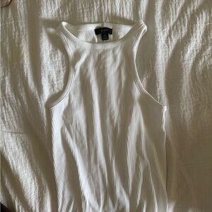 J. Crew Classic White Ribbed Tank